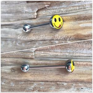 Smiley Face‎ Tongue Ring